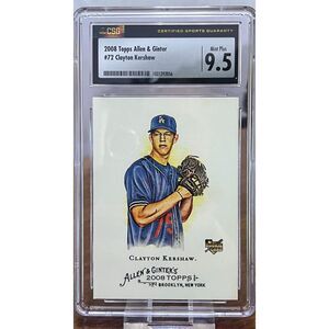 Vintage 2008 Topps Allen & Ginter Clayton Kershaw CSG 9.5